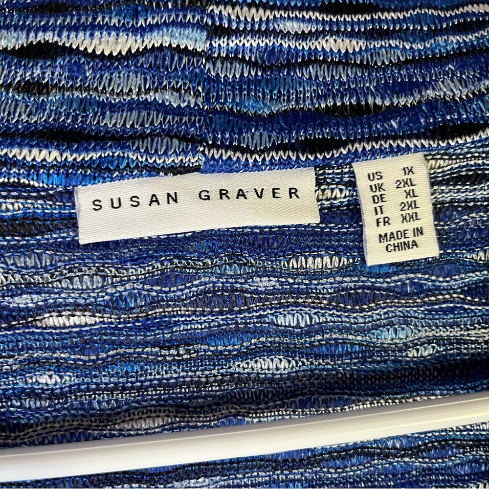 Susan Graver Open Front Cardigan Size 1X - Picture 2 of 5